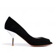 seksikad mustad lahtise varbaosaga stilettod, suurus 36